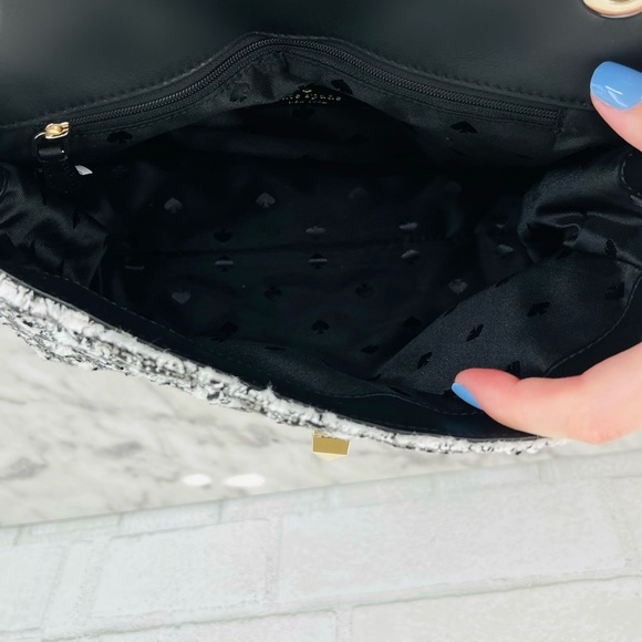 ❗️Sold ❗️Kate Spade Natalia Tweed Medium Flap Chain Shoulder Bag Crossbody - Picture 10 of 12
